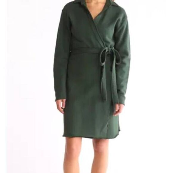 Frank & Eileen Willa Wrap Dress in Evergreen size Small - Picture 1 of 5